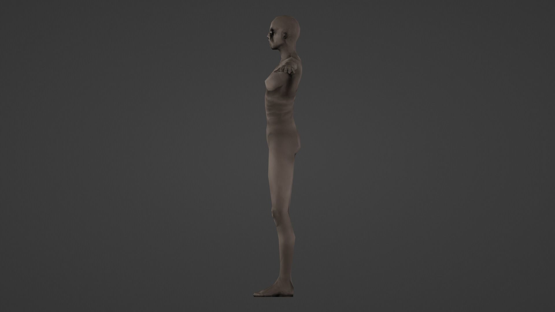 Low-Poly Creepy Female Mannequin Low-poly 3D model_9