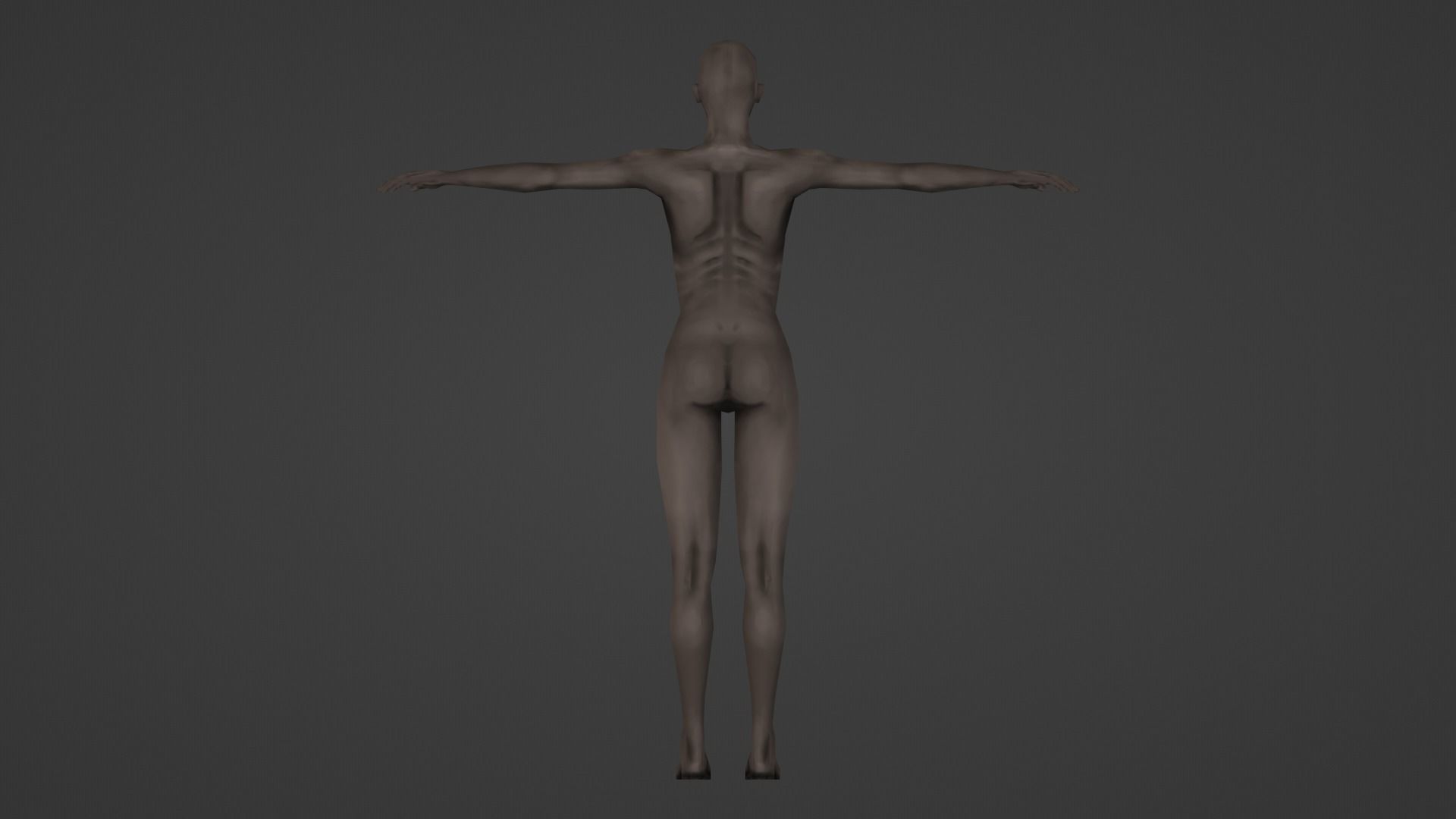 Low-Poly Creepy Female Mannequin Low-poly 3D model_10