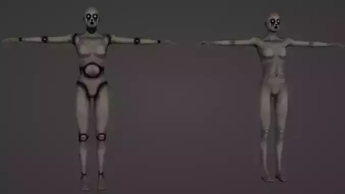 Low-Poly Creepy Female Mannequin Low-poly 3D model