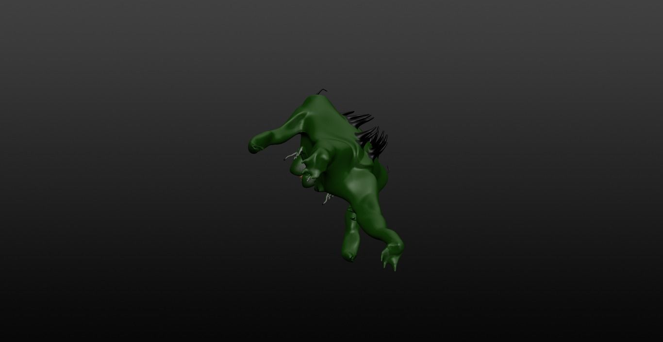 Mikrop alien Low-poly 3D model_16