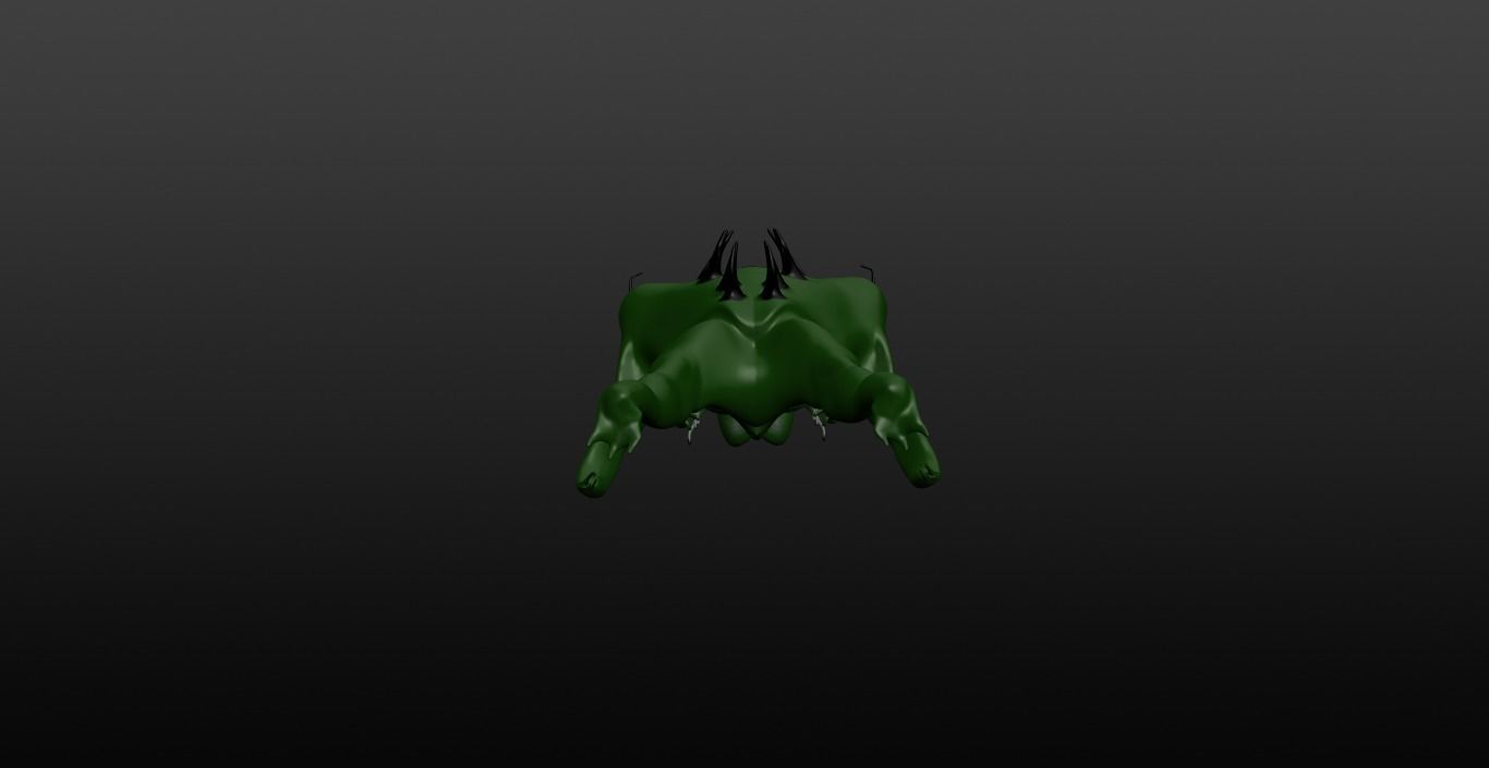 Mikrop alien Low-poly 3D model_15