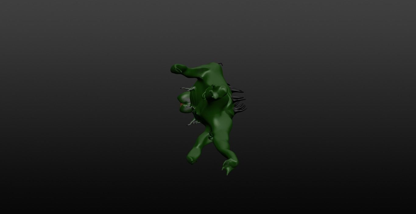 Mikrop alien Low-poly 3D model_17