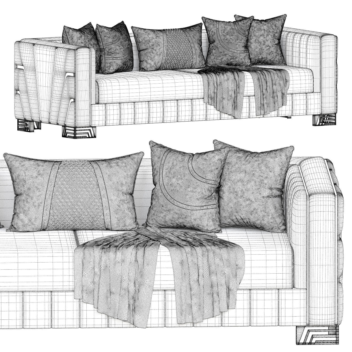 Hermes Salon Takimi Sofa 3D model_4