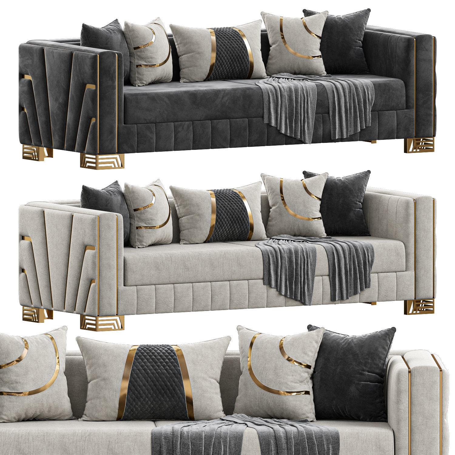 Hermes Salon Takimi Sofa 3D model_1