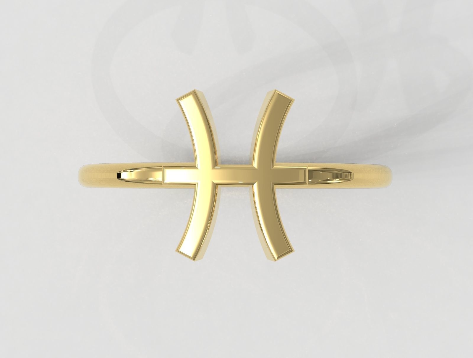 Zodiac Ring - Pisces 3D print model_2