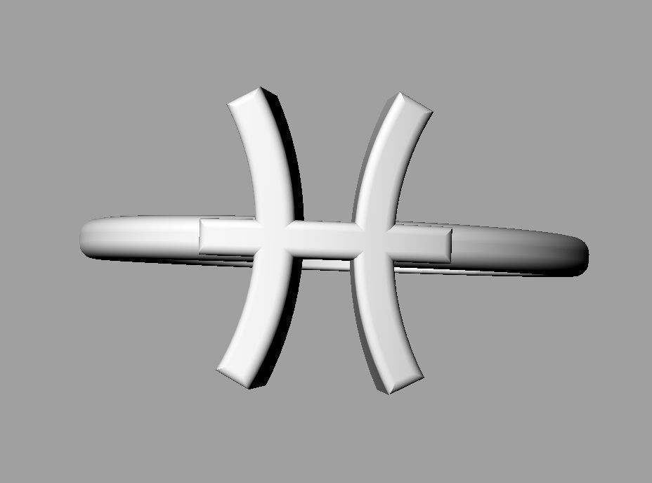 Zodiac Ring - Pisces 3D print model_11