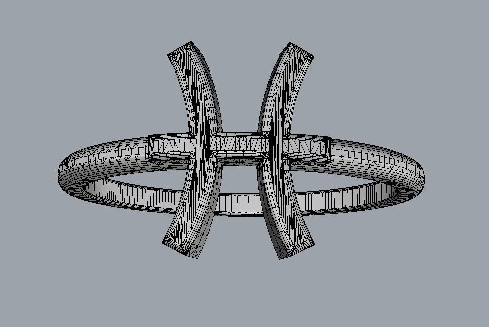 Zodiac Ring - Pisces 3D print model_9