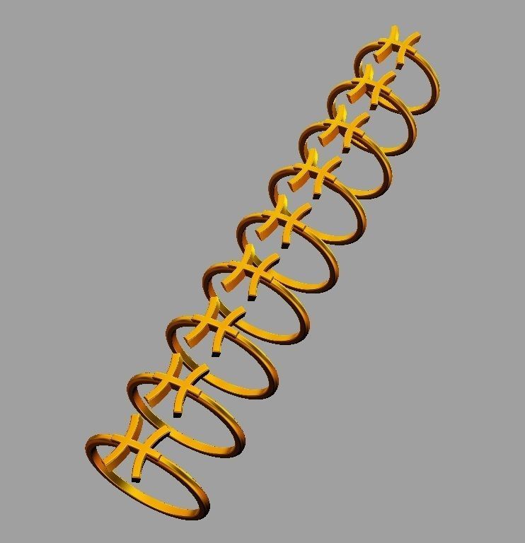 Zodiac Ring - Pisces 3D print model_5