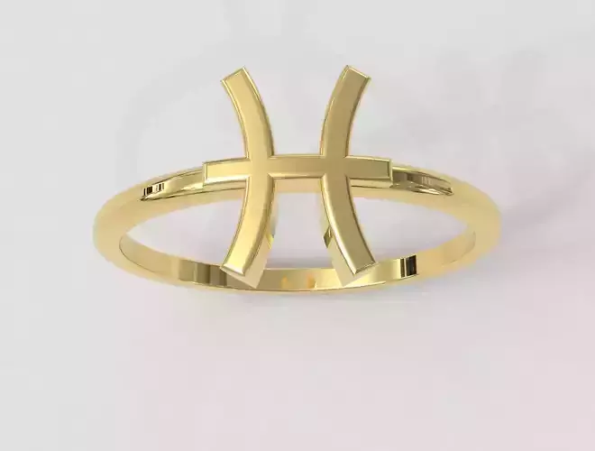 Zodiac Ring - Pisces 3D print model
