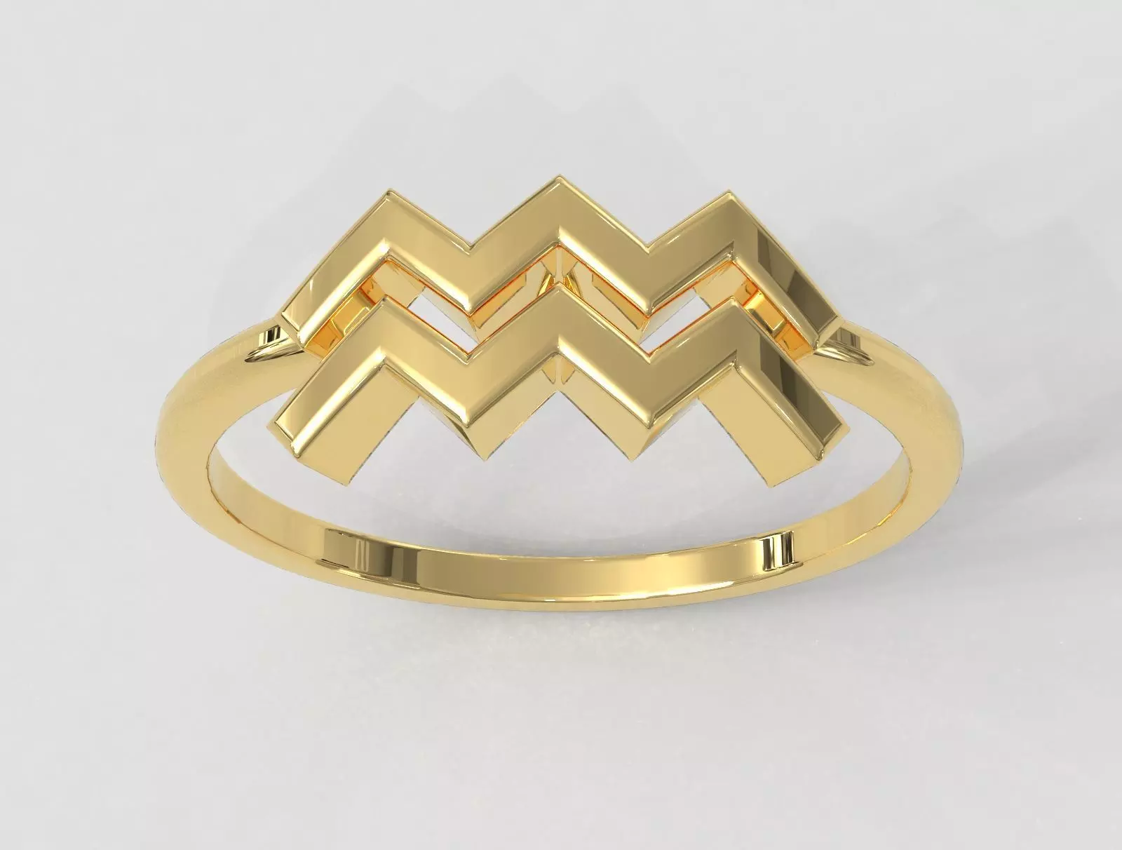Zodiac Ring - Aquarius 3D print model_0