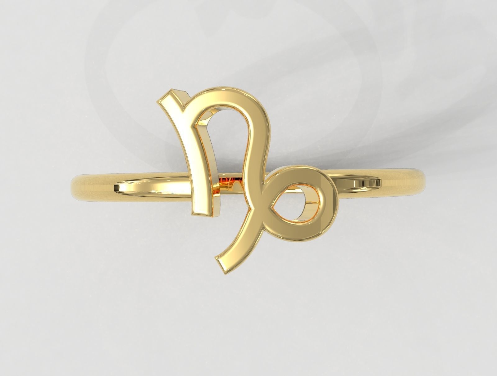 Zodiac Ring - Capricorn 3D print model_2