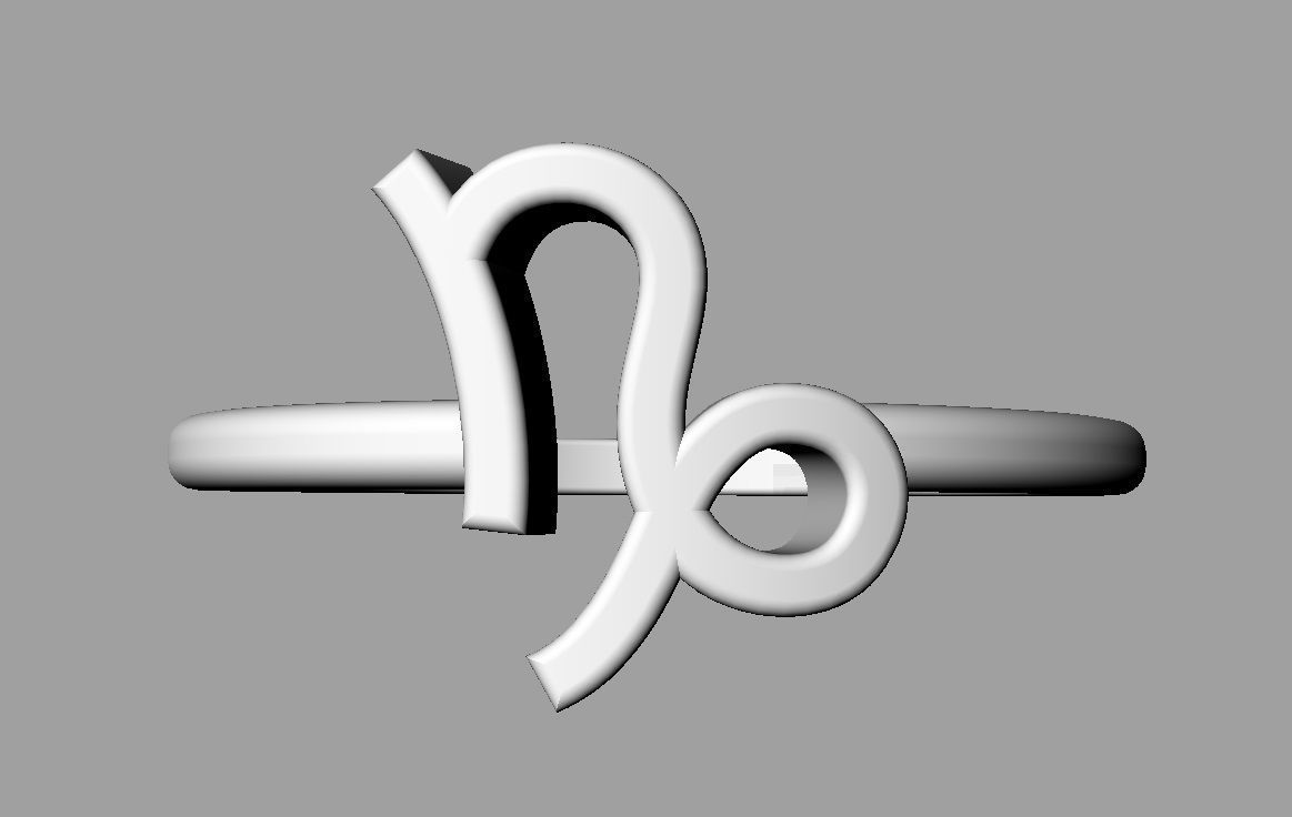 Zodiac Ring - Capricorn 3D print model_12