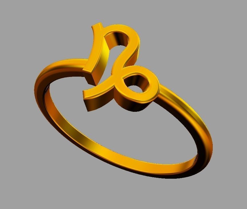 Zodiac Ring - Capricorn 3D print model_6