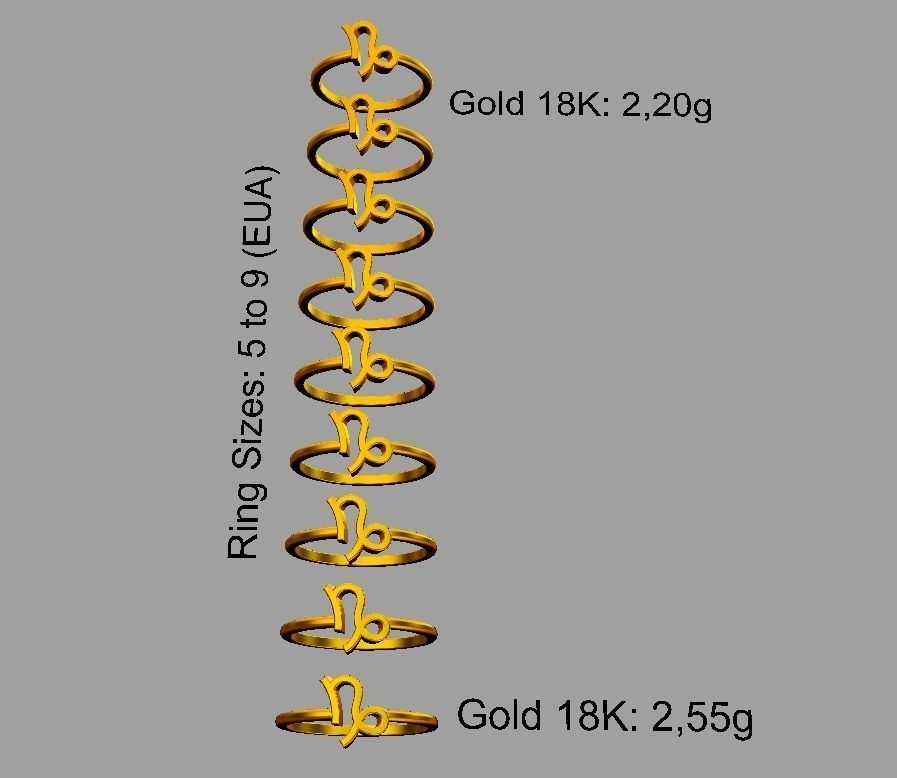 Zodiac Ring - Capricorn 3D print model_4
