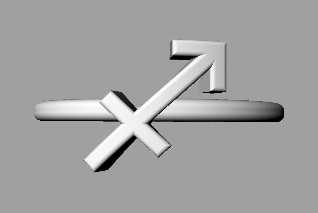 Zodiac Ring - Sagitarius 3D print model_13