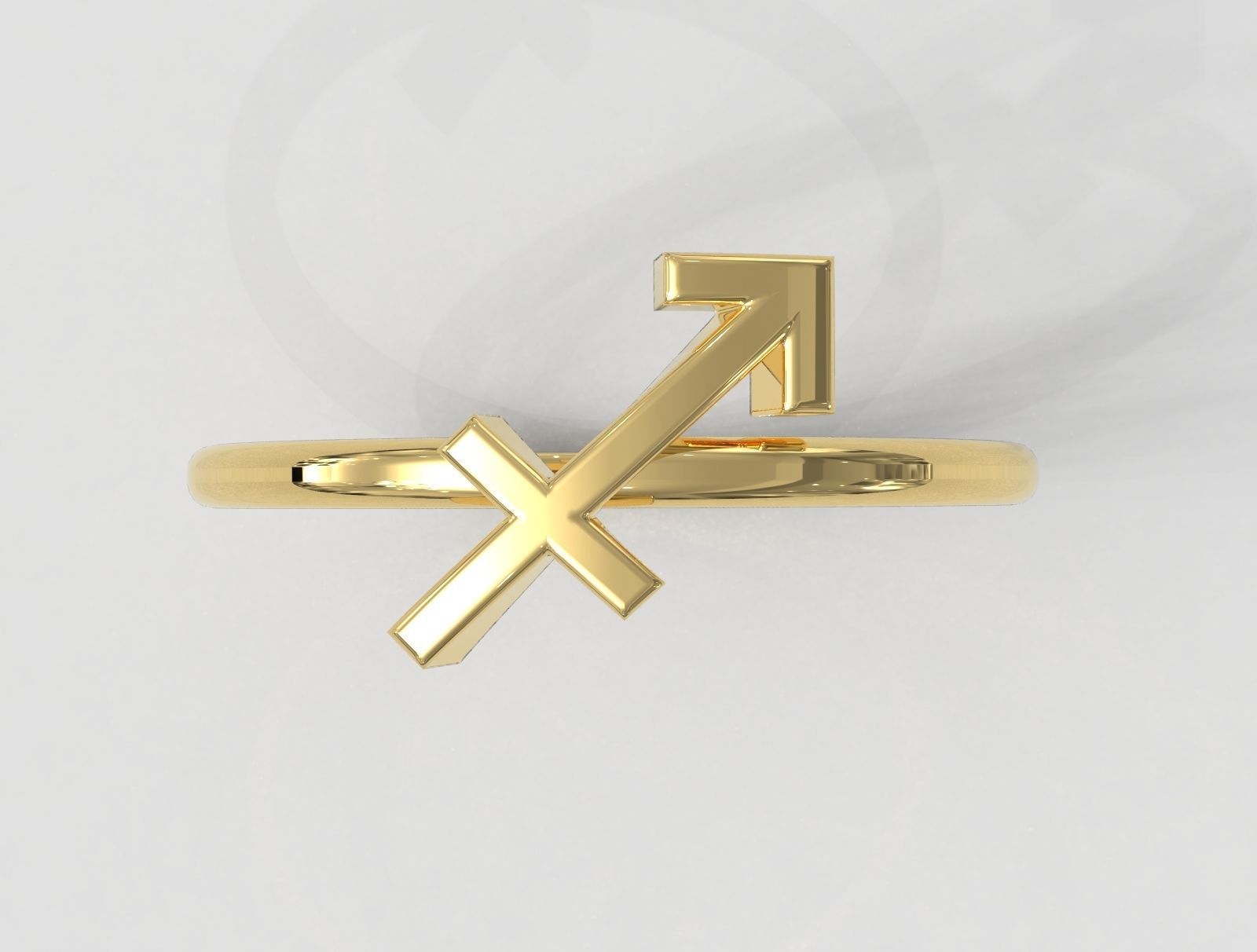 Zodiac Ring - Sagitarius 3D print model_2