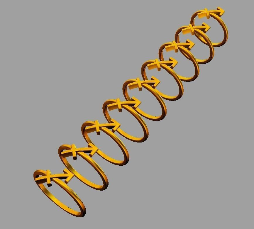 Zodiac Ring - Sagitarius 3D print model_5