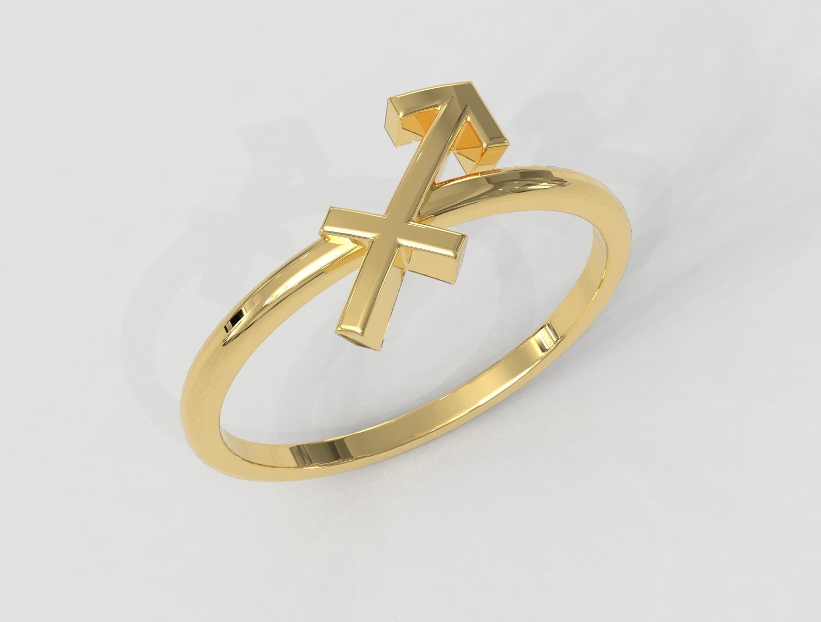 Zodiac Ring - Sagitarius 3D print model_1