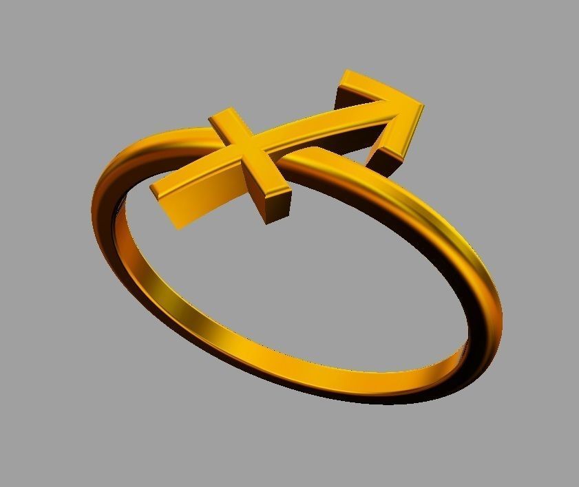 Zodiac Ring - Sagitarius 3D print model_6
