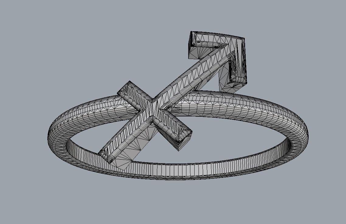 Zodiac Ring - Sagitarius 3D print model_11