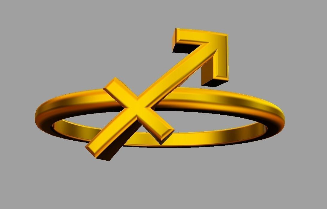 Zodiac Ring - Sagitarius 3D print model_9
