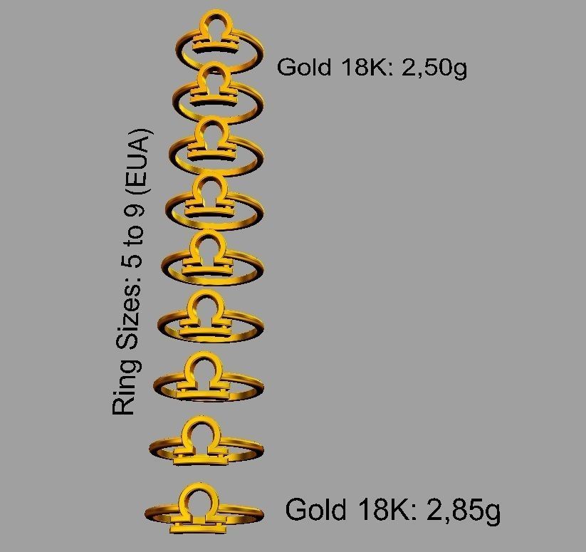 Zodiac Ring - Libra 3D print model_4