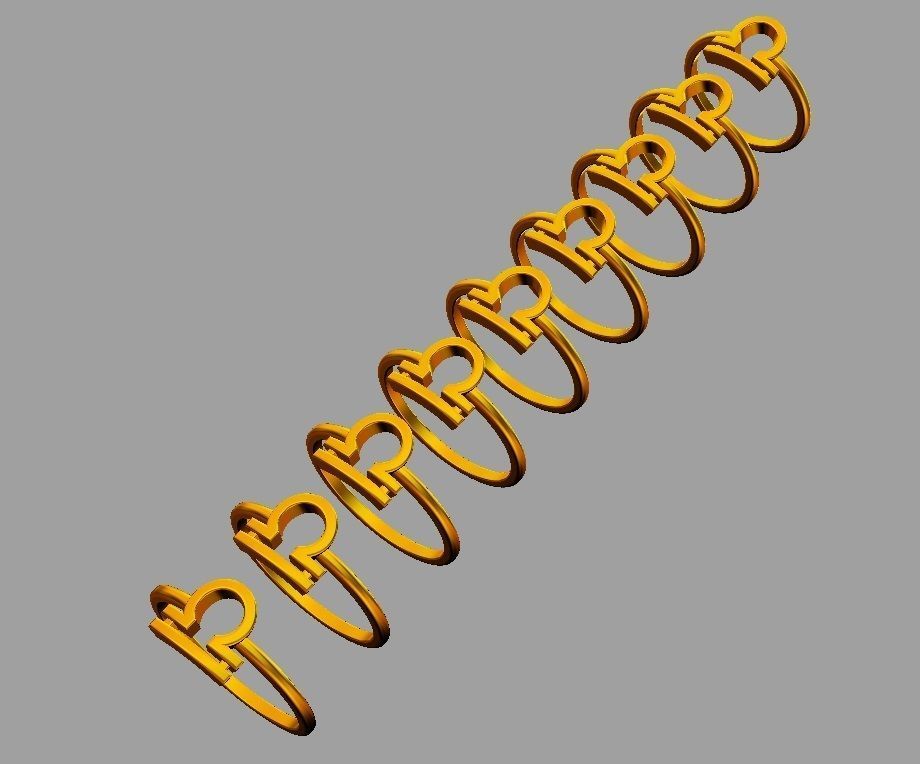 Zodiac Ring - Libra 3D print model_5