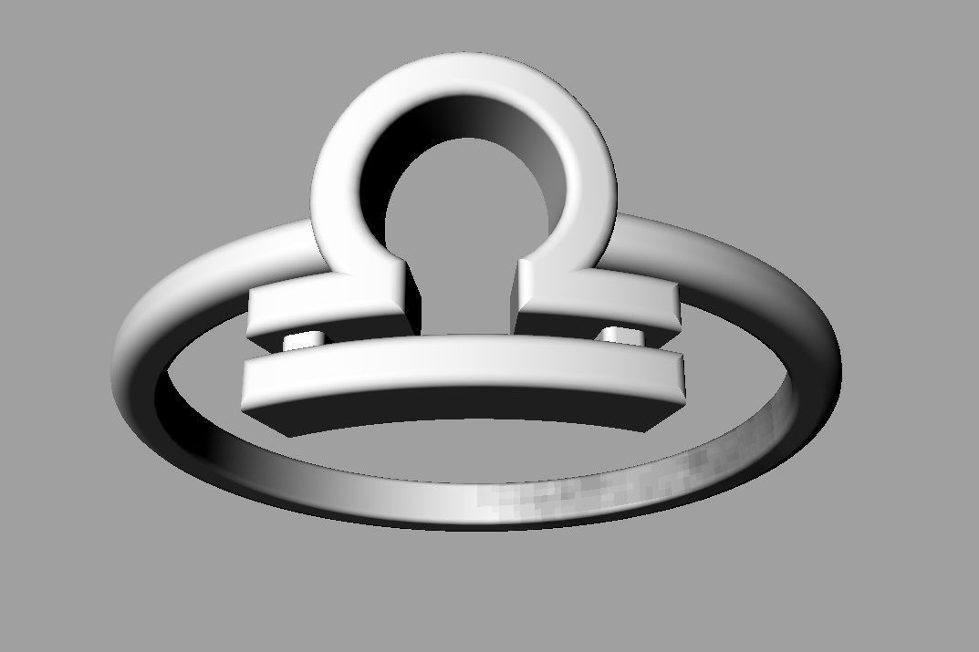 Zodiac Ring - Libra 3D print model_13