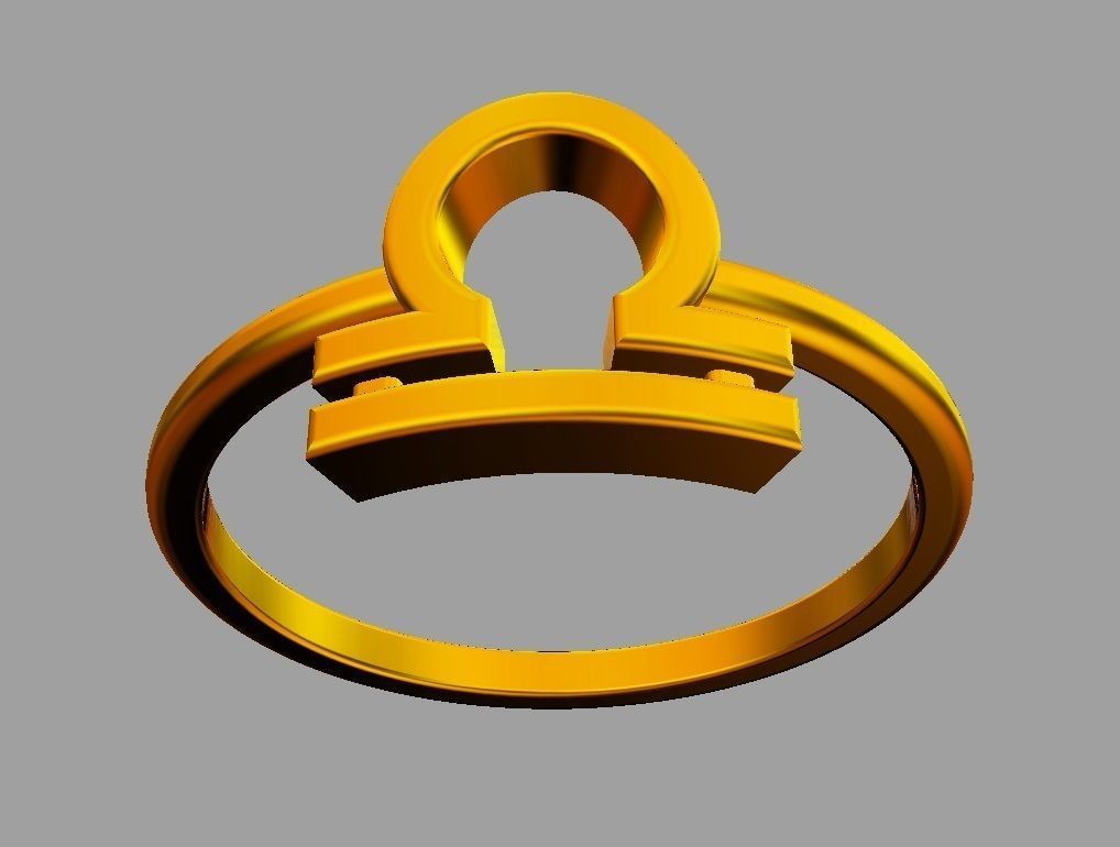 Zodiac Ring - Libra 3D print model_8