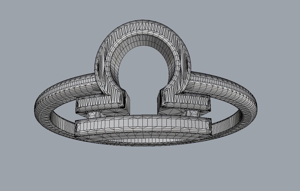 Zodiac Ring - Libra 3D print model_10