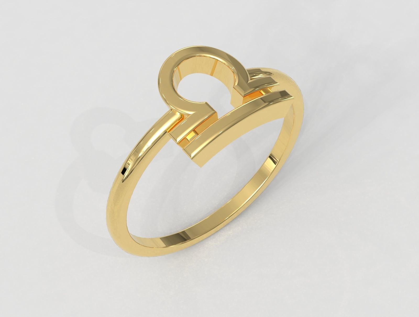 Zodiac Ring - Libra 3D print model_1