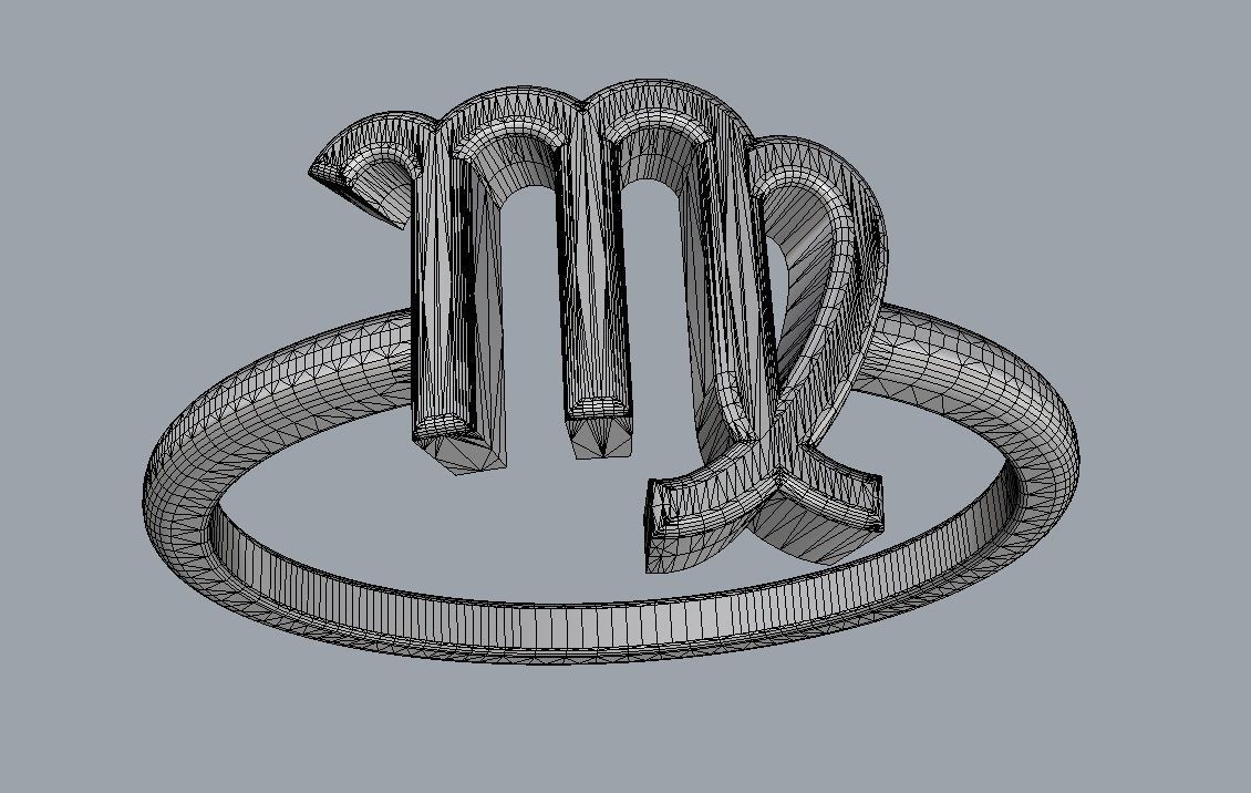 Zodiac Ring - Virgo 3D print model_9