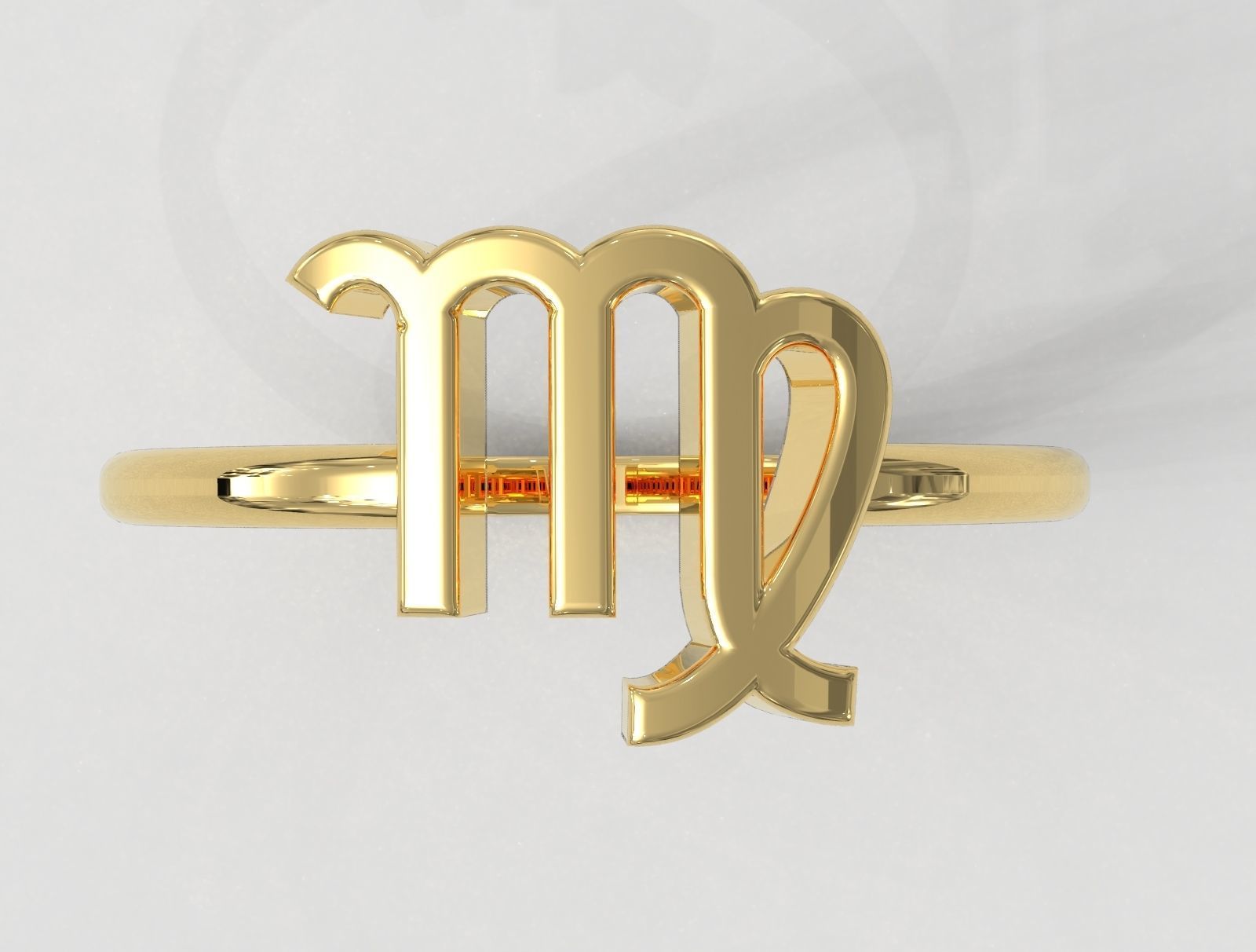 Zodiac Ring - Virgo 3D print model_2