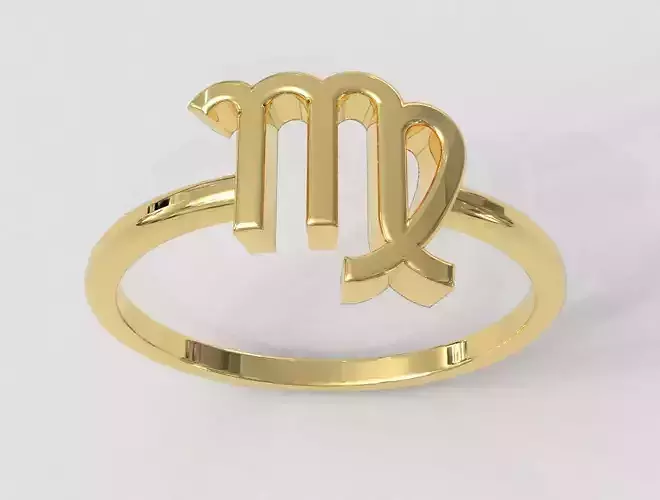 Zodiac Ring - Virgo 3D print model