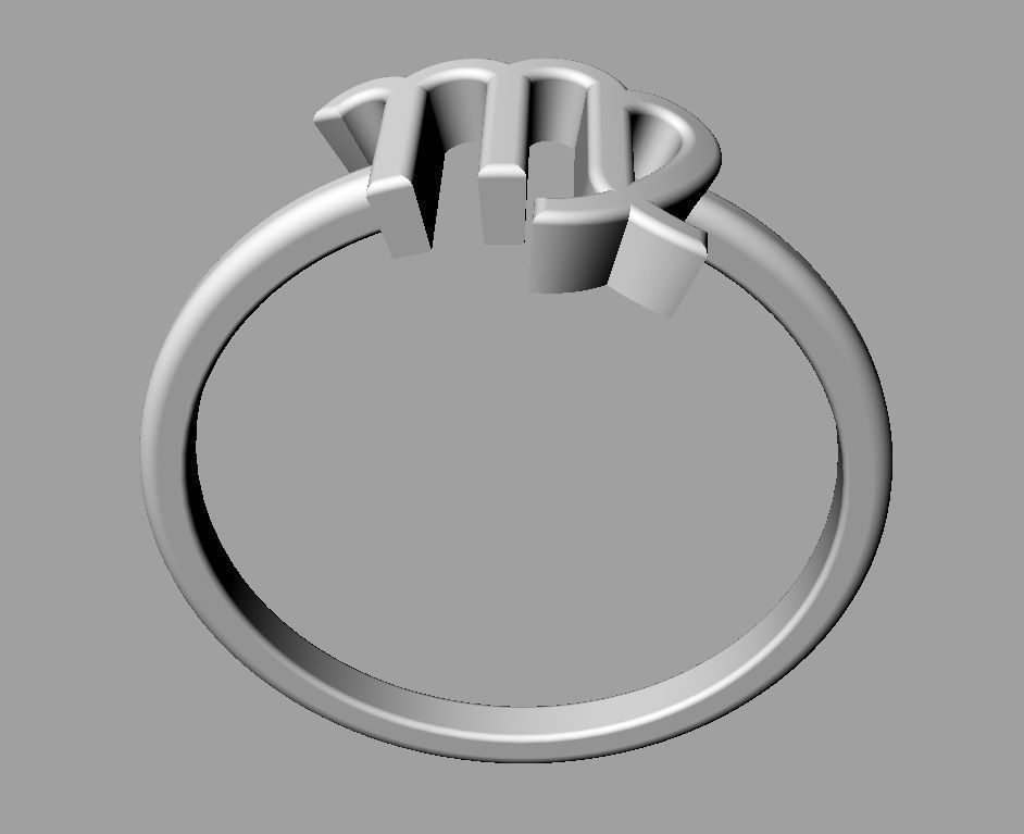 Zodiac Ring - Virgo 3D print model_12