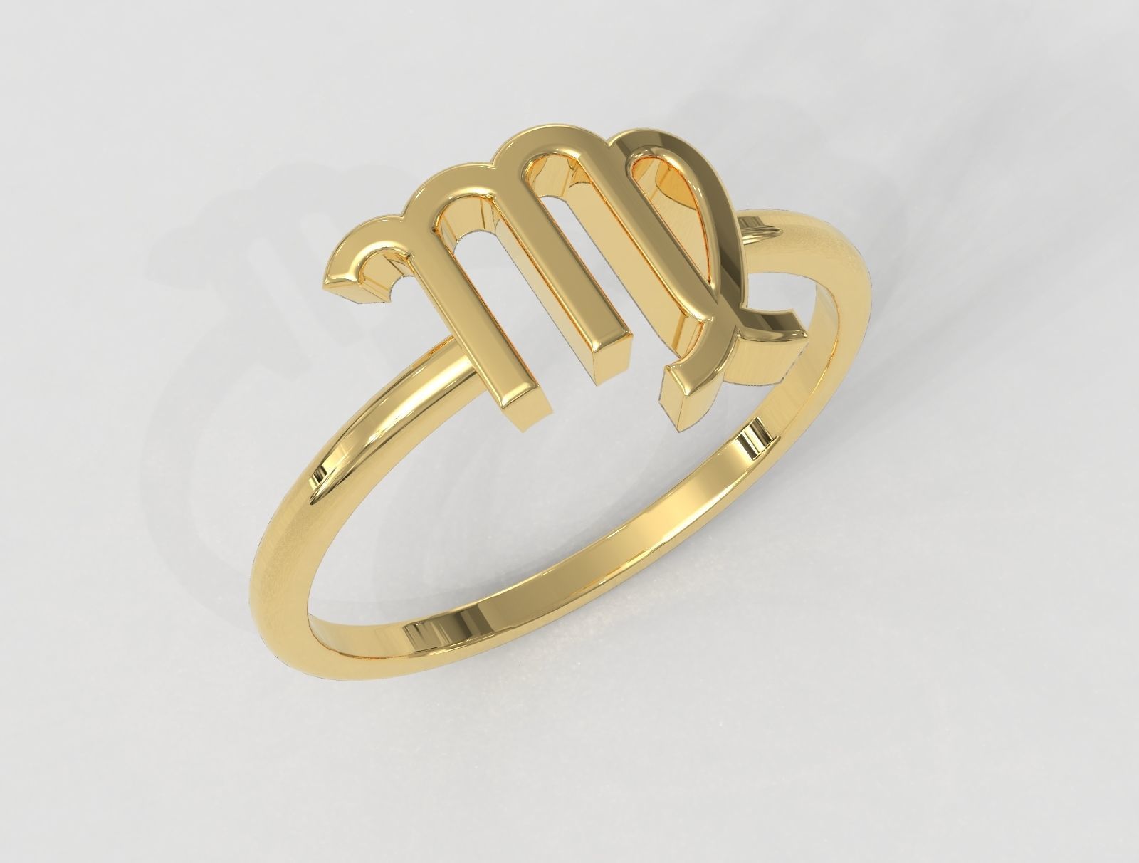 Zodiac Ring - Virgo 3D print model_1