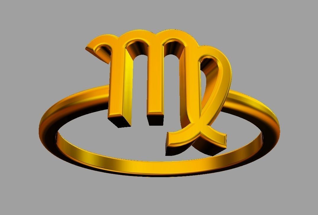 Zodiac Ring - Virgo 3D print model_7