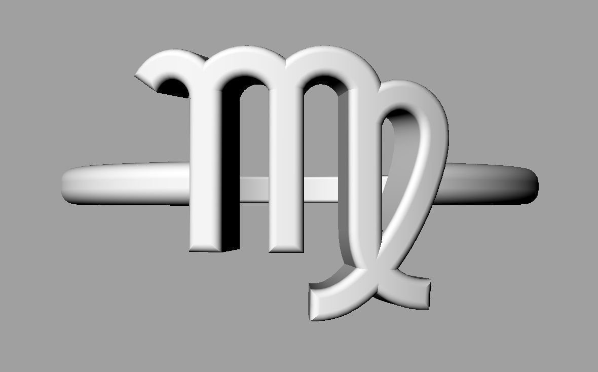 Zodiac Ring - Virgo 3D print model_11