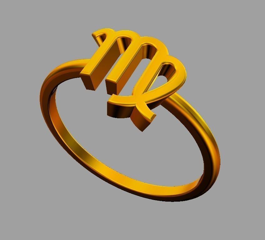 Zodiac Ring - Virgo 3D print model_6