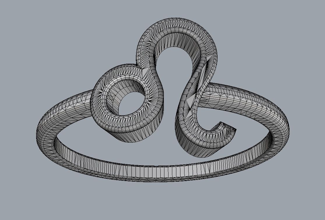 Zodiac Ring - Leo 3D print model_9