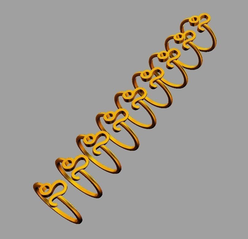 Zodiac Ring - Leo 3D print model_5