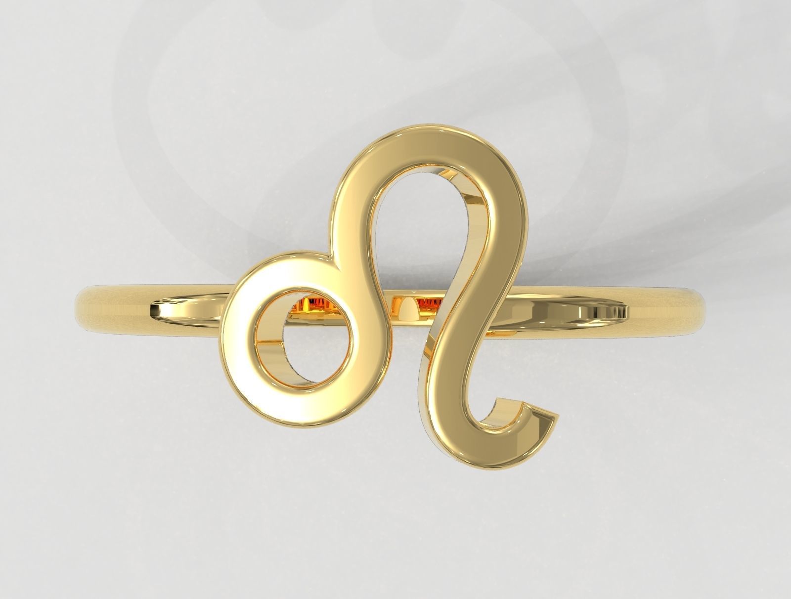 Zodiac Ring - Leo 3D print model_2