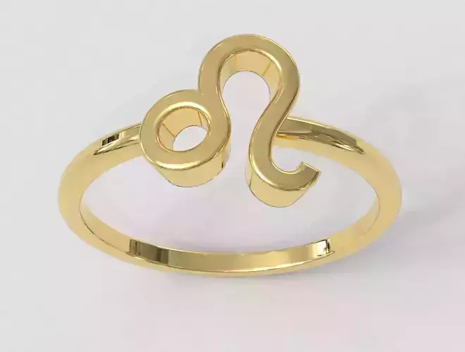 Zodiac Ring - Leo 3D print model
