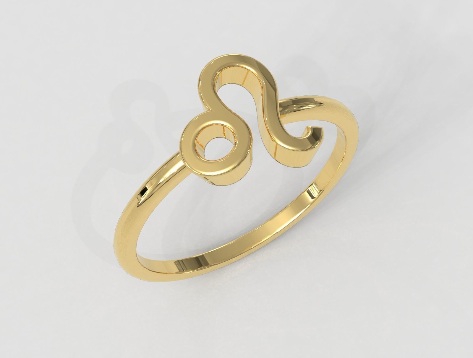 Zodiac Ring - Leo 3D print model_1