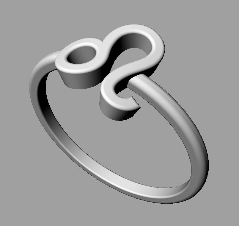 Zodiac Ring - Leo 3D print model_13