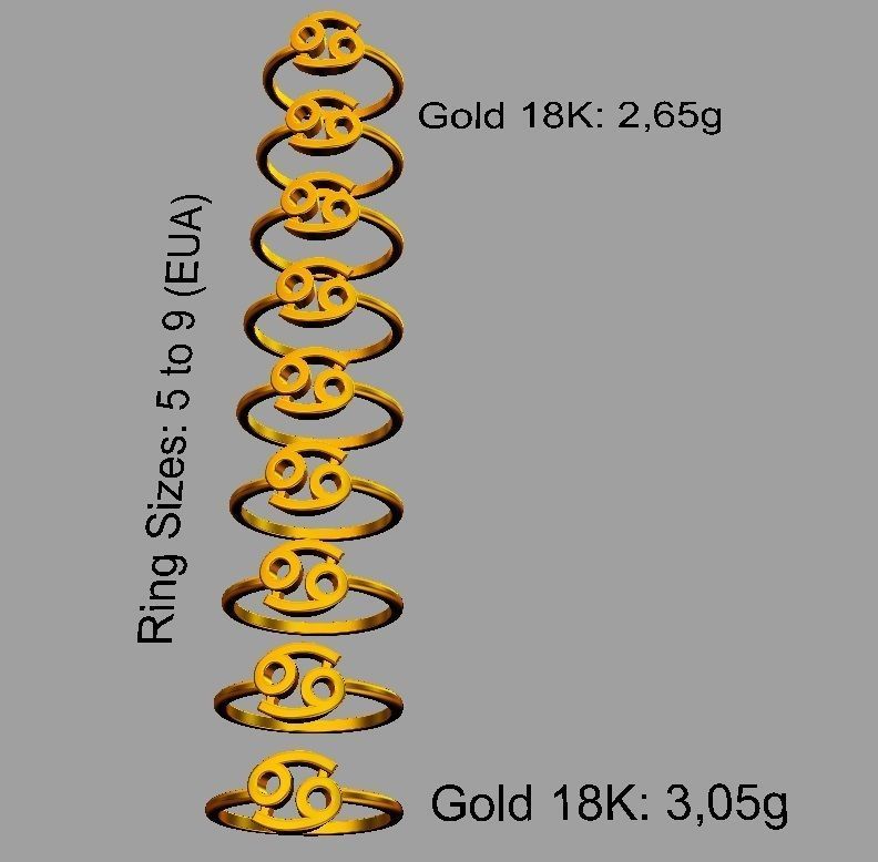 Zodiac Ring - Cancer 3D print model_4