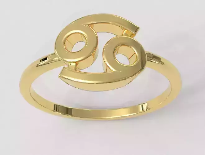 Zodiac Ring - Cancer 3D print model