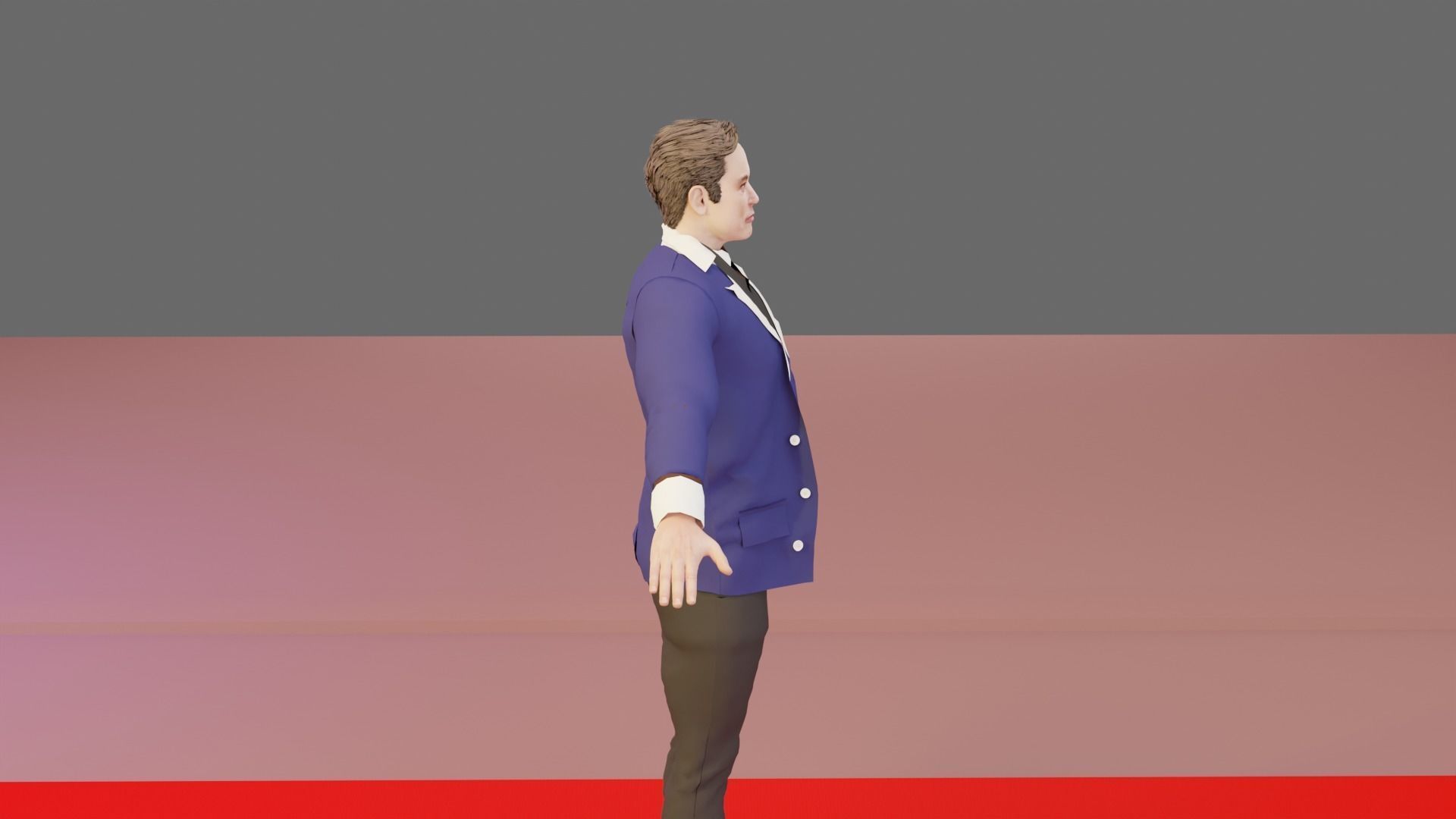 Elon Musk Rigged  Low-poly 3D model_9