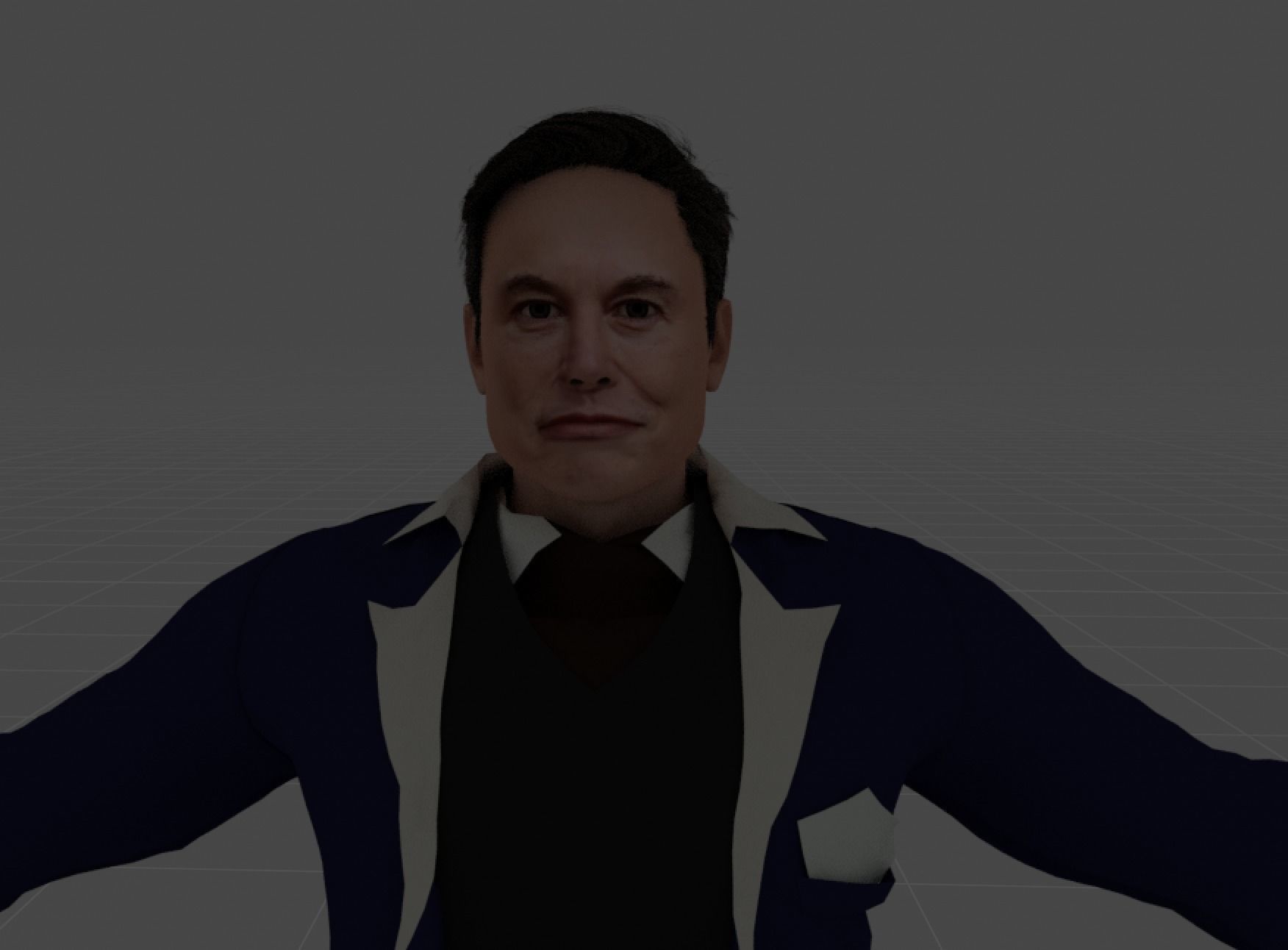 Elon Musk Rigged  Low-poly 3D model_18