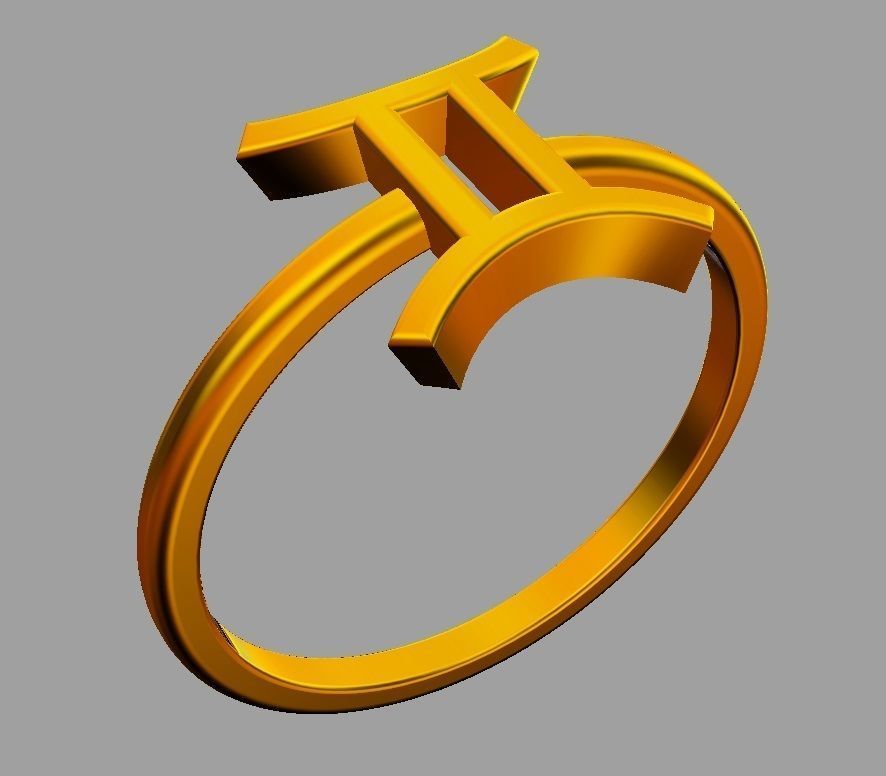 Zodiac Ring - Gemini 3D print model_8